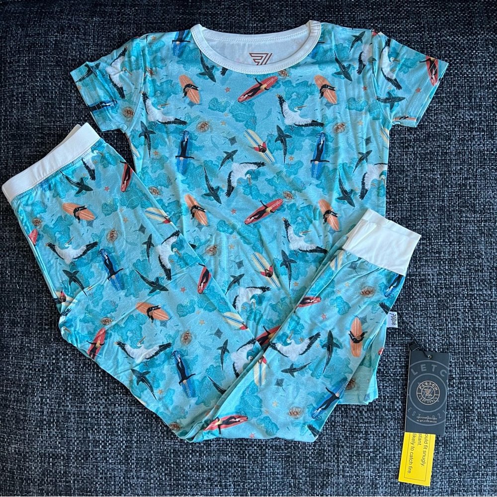 NWT Fletch Brand 2 Piece Pajama Set Size 9/10